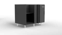Outdoor Kitchen Cabinet Bull DuraCabinet 42" Blind Corner Outdoor Base Cabinet for Right Return, Marine HDPE, 15885