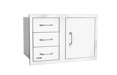 Outdoor Kitchen Door & Drawer Bull 30" 304 Stainless Steel 3 Drawer & Door Combo with Reveal, 25900