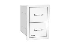 Outdoor Kitchen Drawer Bull 304 Stainless Steel Double Drawer with Reveal, 56990