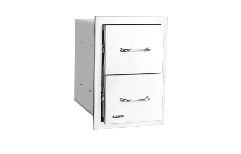 Outdoor Kitchen Drawer Bull 304 Stainless Steel Double Drawer with Reveal, 56990