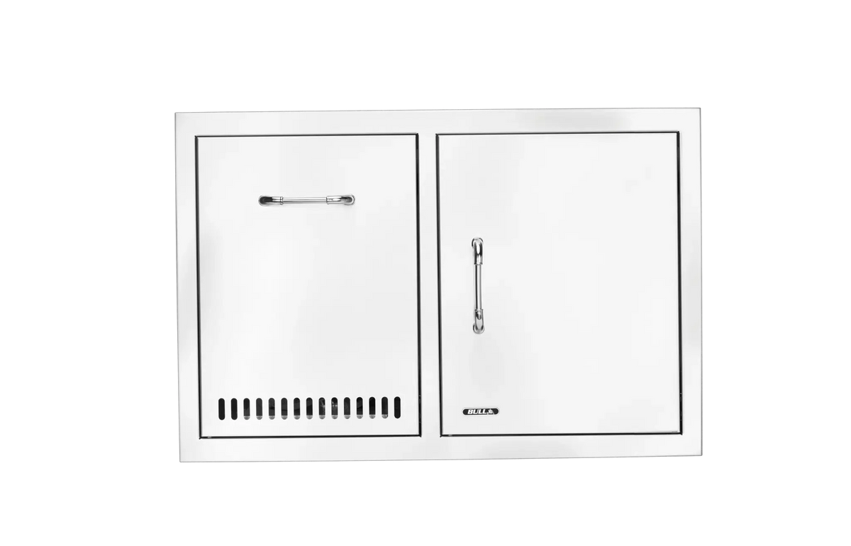 Outdoor Kitchen Door & Drawer Bull 30" 304 Stainless Steel Door & Propane Drawer Combo with Reveal, 65790