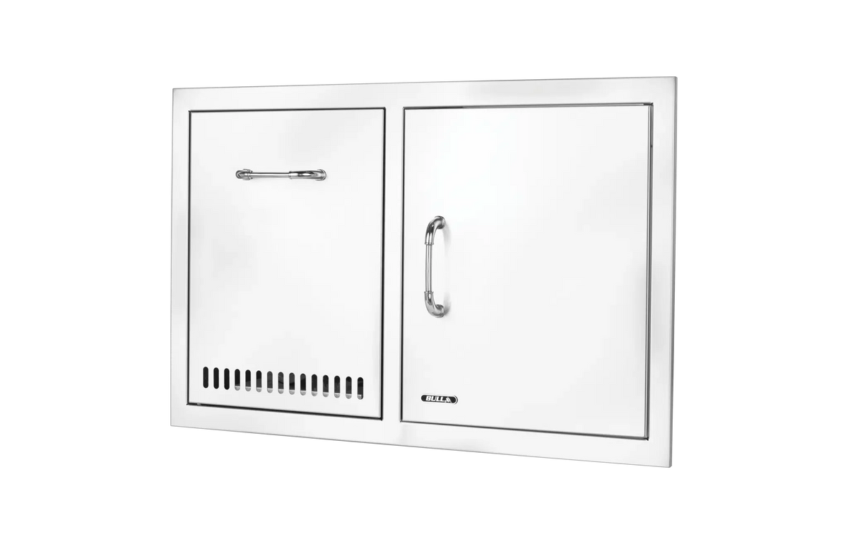 Outdoor Kitchen Door & Drawer Bull 30" 304 Stainless Steel Door & Propane Drawer Combo with Reveal, 65790