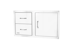Outdoor Kitchen Door & Drawer Bull Reversible 30" 304 Stainless Steel Door & Drawer Combo with Reveal, 25890
