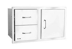 Outdoor Kitchen Door & Drawer Bull Reversible 30" 304 Stainless Steel Door & Drawer Combo with Reveal, 25890