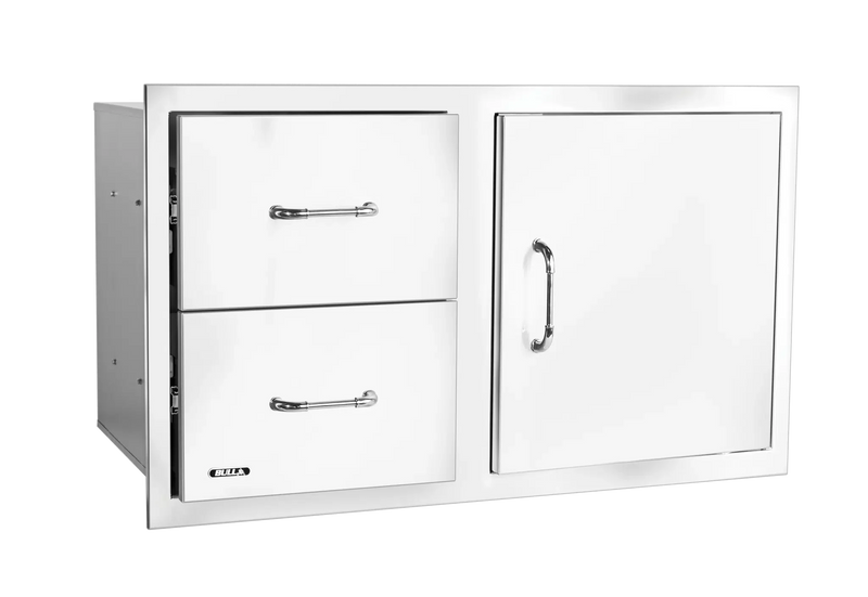 Outdoor Kitchen Door & Drawer Bull Reversible 30" 304 Stainless Steel Door & Drawer Combo with Reveal, 25890