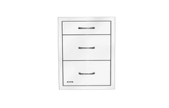Outdoor Kitchen Drawer Bull 304 Stainless Steel Triple Drawer System with Reveal, Soft-Close, 58120
