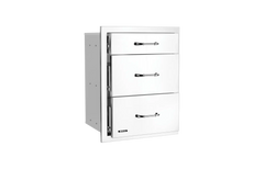 Outdoor Kitchen Drawer Bull 304 Stainless Steel Triple Drawer System with Reveal, Soft-Close, 58120