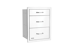 Outdoor Kitchen Drawer Bull 304 Stainless Steel Triple Drawer System with Reveal, Soft-Close, 58120