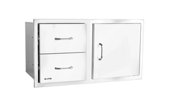 Outdoor Kitchen Door & Drawer Bull Reversible 38" 304 Stainless Steel Door & Drawer Combo with Reveal, 55890