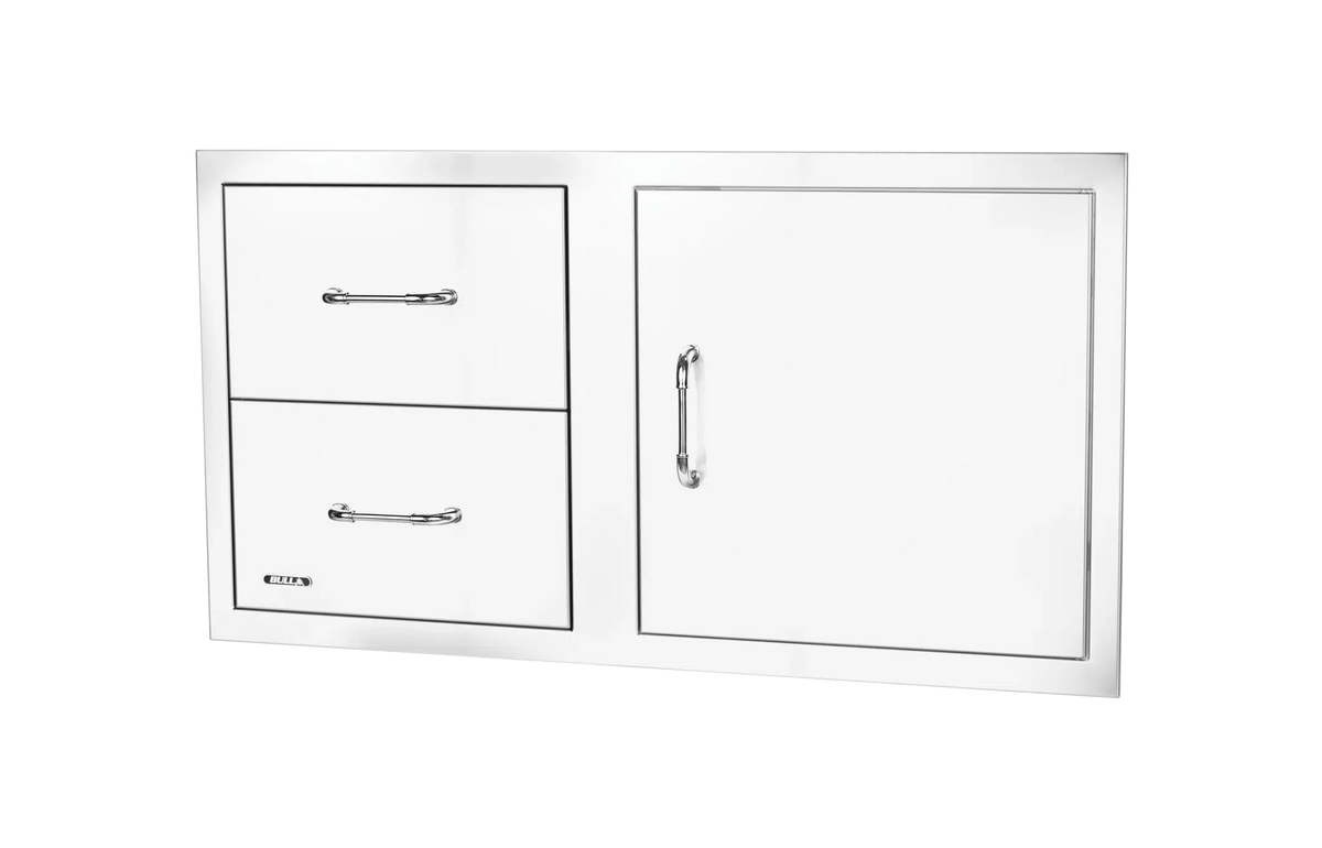 Outdoor Kitchen Door & Drawer Bull Reversible 38" 304 Stainless Steel Door & Drawer Combo with Reveal, 55890