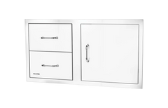 Outdoor Kitchen Door & Drawer Bull Reversible 38" 304 Stainless Steel Door & Drawer Combo with Reveal, 55890