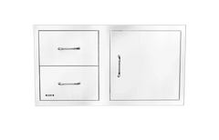 Outdoor Kitchen Door & Drawer Bull Reversible 38" 304 Stainless Steel Door & Drawer Combo with Reveal, 55890