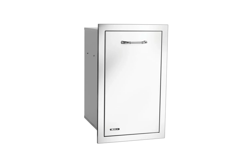 Outdoor Kitchen Drawer Bull Slim 304 Stainless Steel 10-Gallon Trash Drawer with Reveal, Trash Can Included, 56960