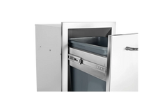Outdoor Kitchen Drawer Bull Slim 304 Stainless Steel 10-Gallon Trash Drawer with Reveal, Trash Can Included, 56960