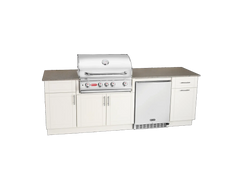 Outdoor Kitchen Island Bull Myrtle Beach 8 Ft DuraBull Outdoor Kitchen, 75,000 BTU Angus Grill, Granite Top, 14080