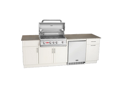 Outdoor Kitchen Island Bull Myrtle Beach 8 Ft DuraBull Outdoor Kitchen, 75,000 BTU Angus Grill, Granite Top, 14080