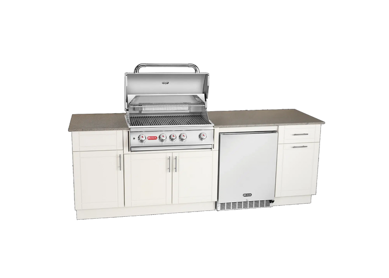 Outdoor Kitchen Island Bull Myrtle Beach 8 Ft DuraBull Outdoor Kitchen, 75,000 BTU Angus Grill, Granite Top, 14080