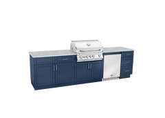 Outdoor Kitchen Island Bull Charleston 10 Ft DuraBull Outdoor Kitchen, 75,000 BTU Angus Grill, Granite Top, 14081