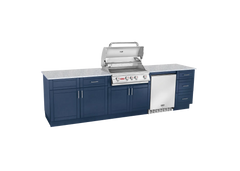 Outdoor Kitchen Island Bull Charleston 10 Ft DuraBull Outdoor Kitchen, 75,000 BTU Angus Grill, Granite Top, 14081