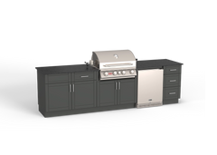 Outdoor Kitchen Island Bull Charleston 10 Ft DuraBull Outdoor Kitchen, 75,000 BTU Angus Grill, Granite Top, 14081