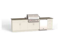 Outdoor Kitchen Island Bull Charleston 10 Ft DuraBull Outdoor Kitchen, 75,000 BTU Angus Grill, Granite Top, 14081
