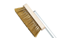 Pizza Oven Brush Bull Short Handle Pizza Oven Brush with Brass Bristles, 69570