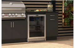 Outdoor Refrigerator Bull Premium Outdoor-Rated Refrigerator with Glass Door, 4.9 Cu. Ft., 304 Stainless, 13100
