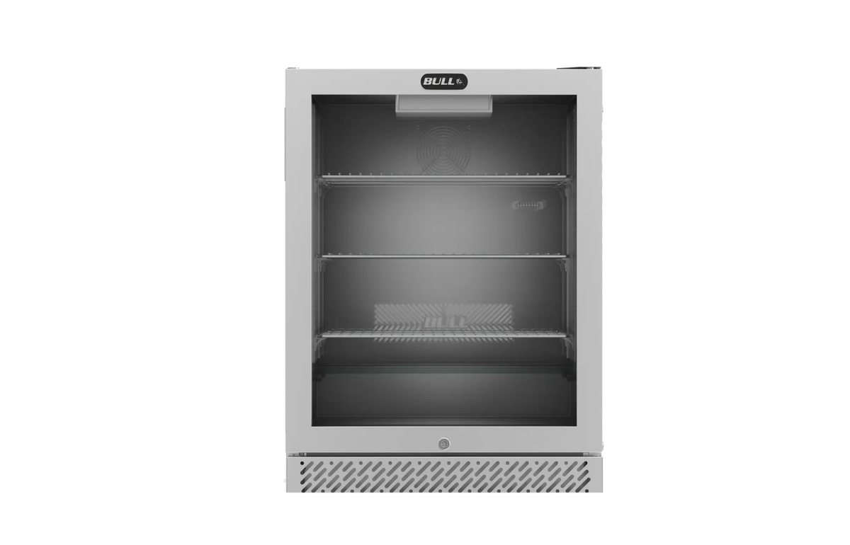Outdoor Refrigerator Bull Premium Outdoor-Rated Refrigerator with Glass Door, 4.9 Cu. Ft., 304 Stainless, 13100