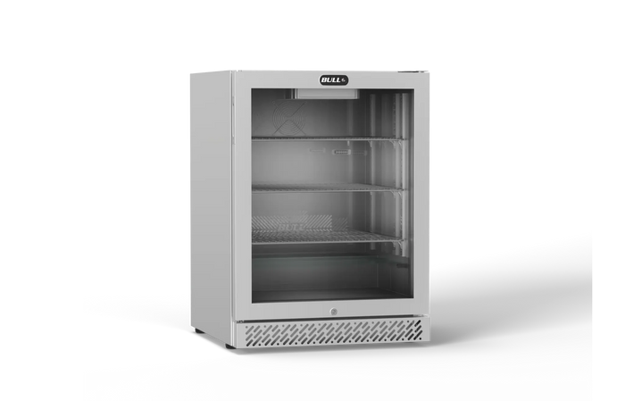 Outdoor Refrigerator Bull Premium Outdoor-Rated Refrigerator with Glass Door, 4.9 Cu. Ft., 304 Stainless, 13100