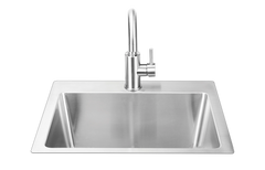 Outdoor Kitchen Sink Bull 24" Premium 304 Stainless Steel Dual Mount Outdoor Sink with Faucet, 12530