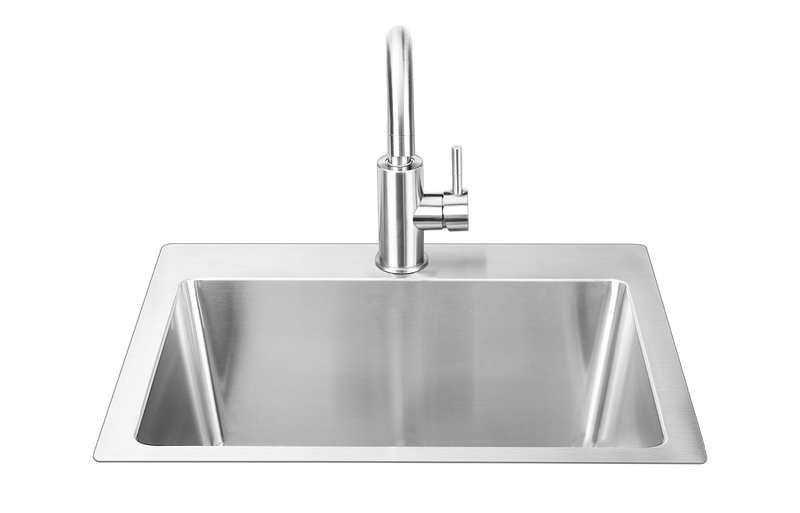 Outdoor Kitchen Sink Bull 24" Premium 304 Stainless Steel Dual Mount Outdoor Sink with Faucet, 12530