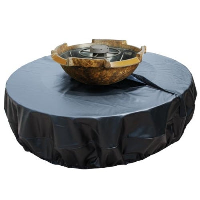 HPC Fire Black Vinyl Fire Pit Cover, Round, Square, Rectangle, Water Feature or TK Torch