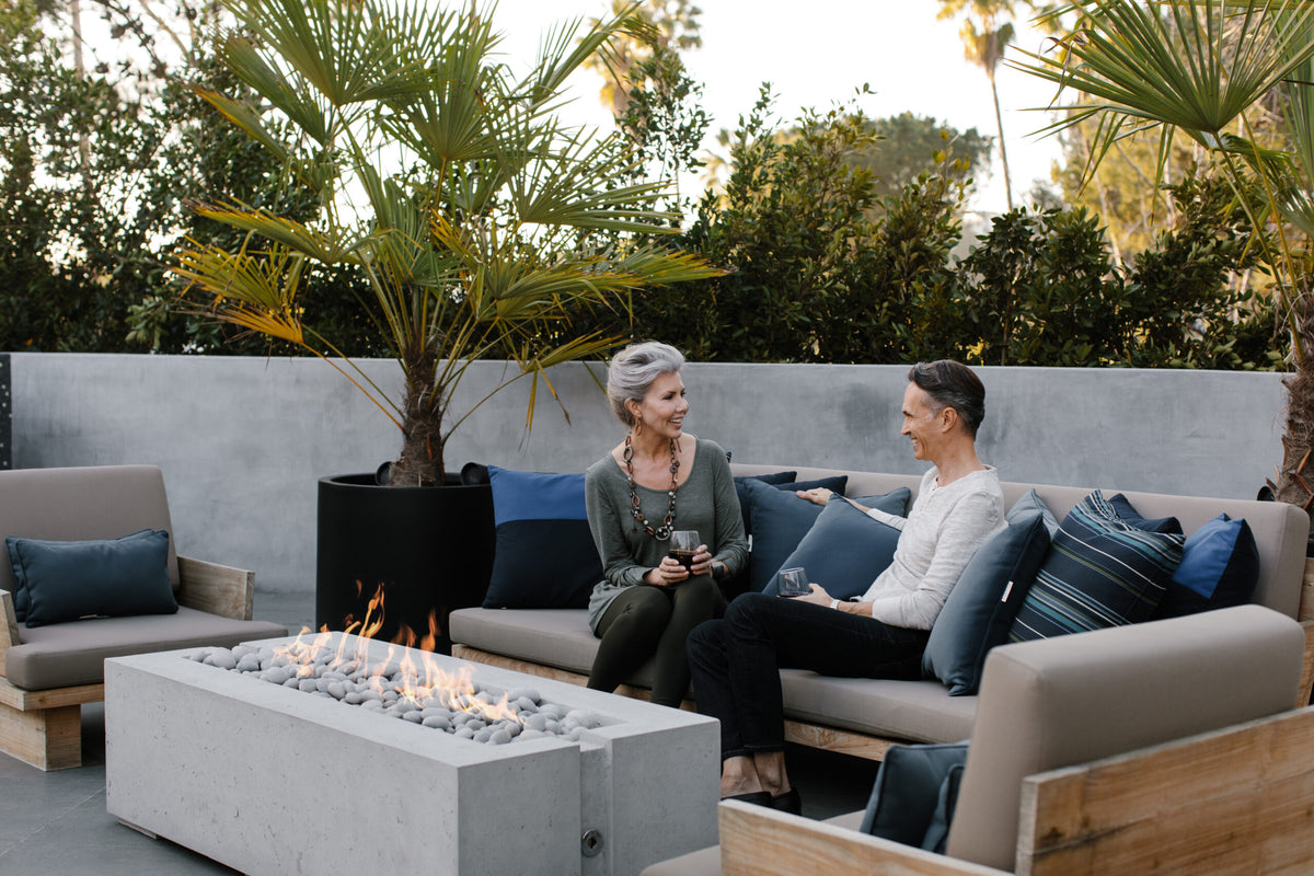 Fire Pits & Fire Tables HPC Fire Avera 60" Lightweight Concrete Gas Fire Pit by Dekko