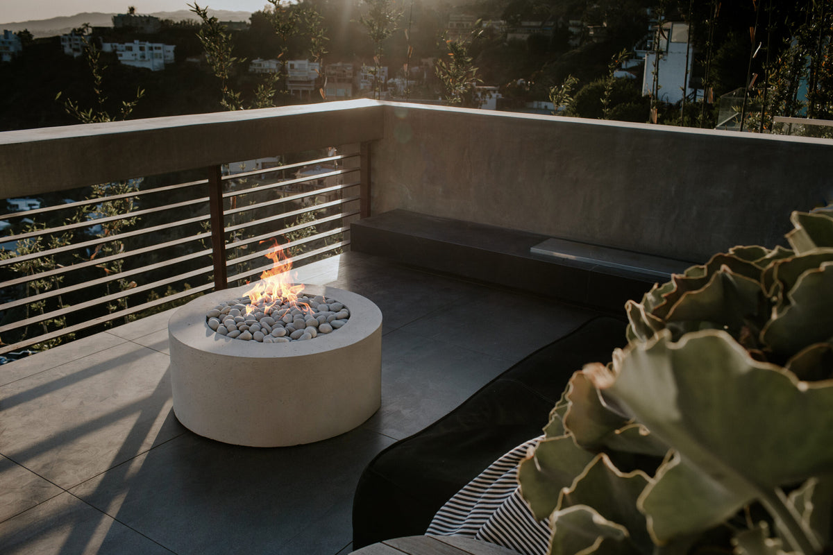 Fire Pits & Fire Tables HPC Fire Belmont Lightweight Concrete Gas Fire Pit by Dekko