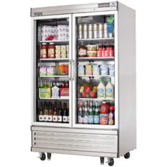 Reach-In Refrigerator-Everest EBGNR2 Bottom-Mount 2 Glass Door Reach-In Refrigerator, 33 Cu Ft, 115-60-1