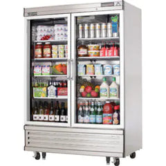 Reach-In Refrigerator-Everest EBGR2 Bottom Mount 2 Swing Glass Door Refrigerator - 50 Cu Ft