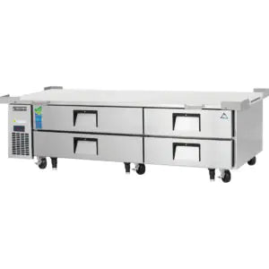Chef Base Refrigerator-Everest ECB82-86D4 Chefbase Drawered Refrigerator - 86 1/4" Stainless Steel, 6 Cu Ft, 115V