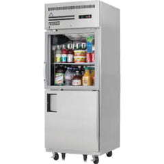 Reach-In Refrigerator-Everest EGSH2 Top-Mount Half-Door Reach-In Refrigerator - 23 Cu Ft, Stainless Steel, 115V