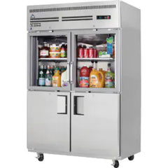 Reach-In Refrigerator-Everest EGSH4 Top-Mount Reach-In Refrigerator, 48 Cu Ft, 4 Half Doors