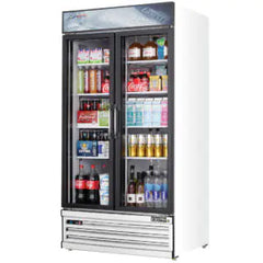 Glass Door Merchandiser Refrigerator-Everest EMSGR33 Bottom-Mount 2 Swing Glass Door Merchandiser Refrigerator, 36 Cu Ft, 115V