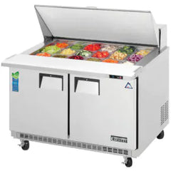 Refrigerated Prep Table-Everest EPBR2 Back-Mount Mega-Top Sandwich Prep Table Refrigerator