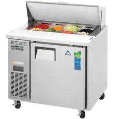 Refrigerated Prep Table-Everest EPR1-24 Side Mount 24" Deep Sandwich Prep Table (1 Solid Door, 115V)