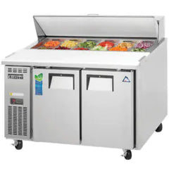 Refrigerated Prep Table-Everest EPR2 Side-Mount Sandwich Prep Table Refrigerator, 47 1/2" (13 Cu. Ft., 115V)