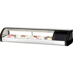 Countertop Refrigerated Display Case-Everest ESC59R Countertop Refrigerated Display Case - 59" - Right Mount - Sliding Glass Doors - Black - 115V