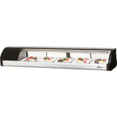 Countertop Refrigerated Display Case-Everest ESC71L Countertop Refrigerated Sushi Display Case - 71" Black, 115V