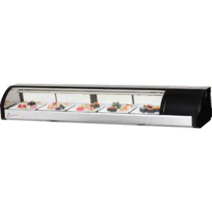 Countertop Refrigerated Display Case-Everest ESC71R Countertop Refrigerated Sushi Display Case - Right Mount, 71" L, 115V