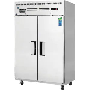 Reach-In Dual Temperature Refrigerator/Freezer-Everest ESRF2A Dual-Temperature Top-Mount Reach-In with 2 Swing Solid Doors, 22/22 Cu. Ft., 115-60-1