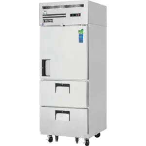 Reach-In Refrigerator-Everest ESR1D2 Top-Mount Reach-In Refrigerator - 23 Cu Ft Door & Drawer Combo, 115V