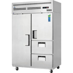 Reach-In Refrigerator-Everest ESR2D2 Top-Mount Upright Reach-In Refrigerator – Door & Drawer Combo, 48 Cu Ft, 115V