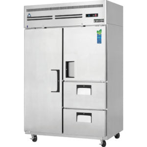 Reach-In Refrigerator-Everest ESR2D2 Top-Mount Upright Reach-In Refrigerator – Door & Drawer Combo, 48 Cu Ft, 115V